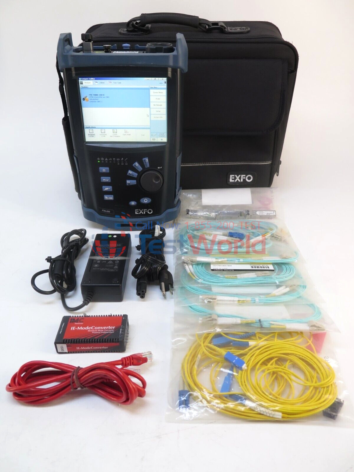 EXFO FTB-200v2 SM MM Fiber OTDR with Module FTB-7200D-023B FTB-200-V2-S1