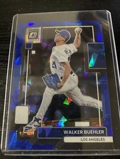 2022 Panini Optic Blue Cracked Ice FOTL Walker Buehler 7/7 Last on Print