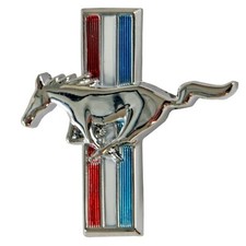 1965 1966 Mustang Glove Box Emblem Flat Running Horse Chrome New - Em3611 1965 1966 Mustang Glove Box Emblem Flat Running Horse Chrome New - Em3611