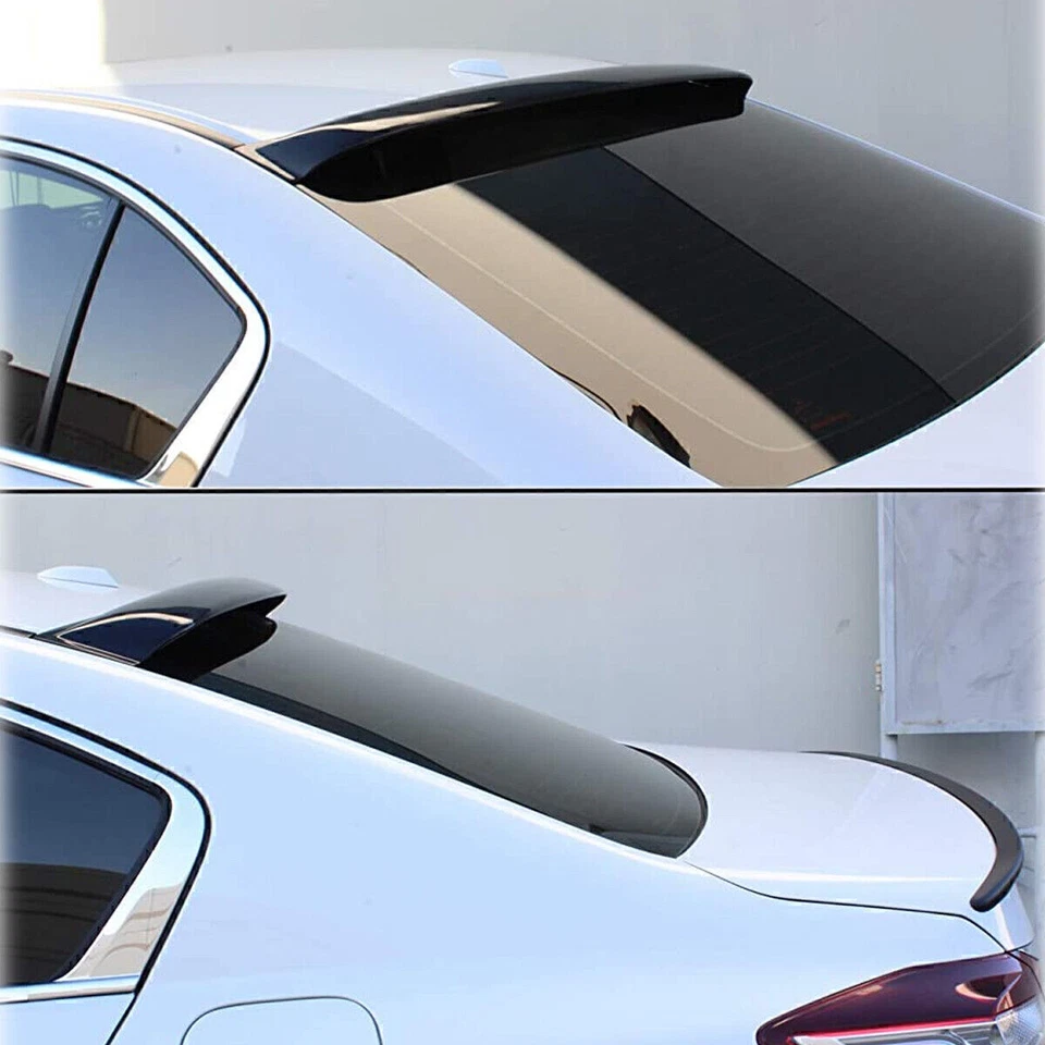 Fit For 2013-2017 Honda Accord 4 Dr Black Rear Roof Window Visor Spoiler wings - Image 2 of 4