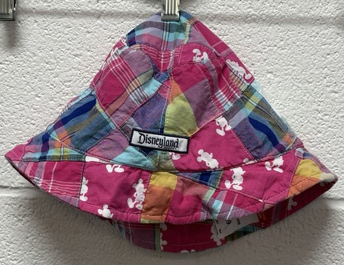 Disney Parks Disneyland Patchwork Bucket Hat Cap Adult Madras Patchwork Mickey - 第 1/3 張圖片