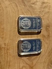 2 APMEX Silver Bars-1 Troy oz  .999 Fine Silver Each