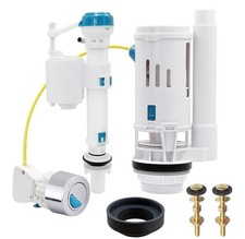 Toilet Flush System Replacement, Dual Flush and Fill Toilet Cistern Kit with Uni