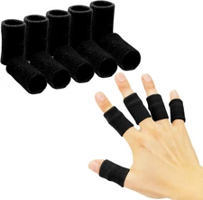 Finger Sleeves , Thumb Splint Brace for Finger Support, Breathable Elastic Finge