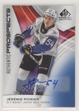 2019-20 Upper Deck SP Game Used CHL Edition Blue Jeremie Poirier #57 Auto z6b