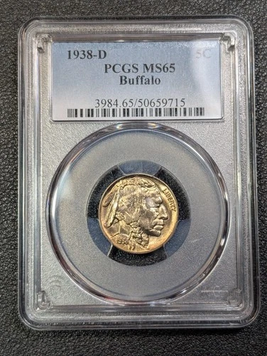 1938-D Buffalo Nickel 5C PCGS MS65 - Beautiful Toning! - Ships Free!