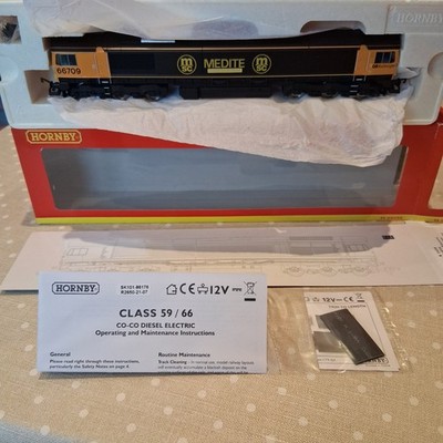 Hornby Spurweite OO R2650 Medite Co-Co Diesel/Elec Klasse 66 Lok DCC bereit EC22