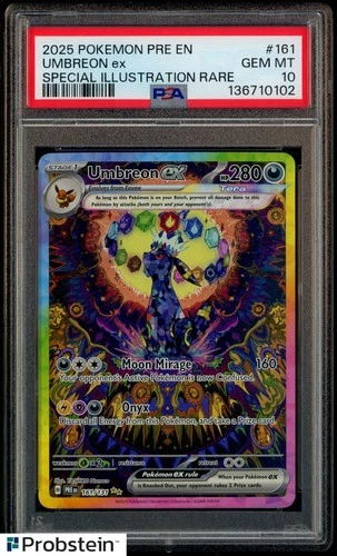 2025 Pokemon PRE EN Special Illustration Rare #161 Umbreon ex PSA 10 GEM MINT