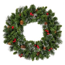 National Tree Company 24in Pre-Lit Crestwood Spruce Christmas Wreath