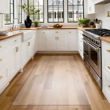 Clear Runner Rug 17 x 59 inch, Plastic Floor Runner for Hallway, Kitchen Rugs...