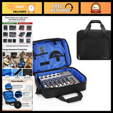 Portable Audio Mixer Carrying Case - DJ Equipment Travel Bag & Accessories