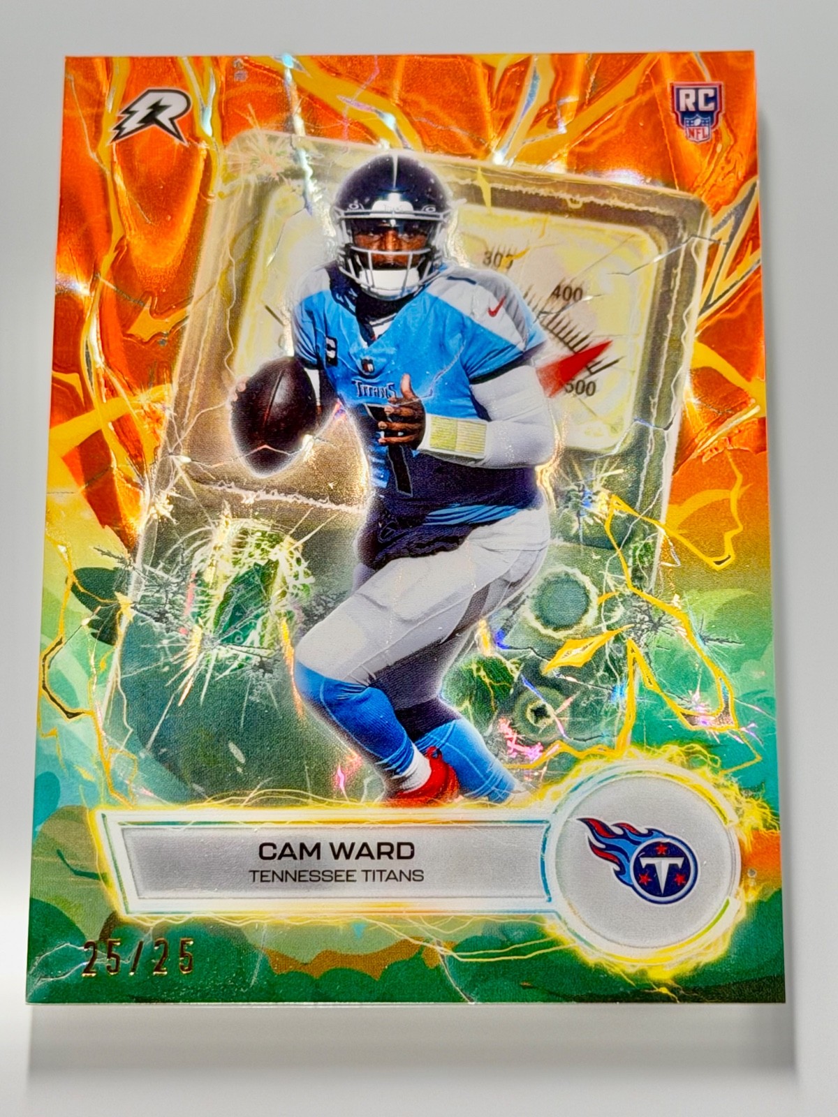 Topps 2026 Resurgence CAM WARD Titans Voltaic Rookie #VT-1 25/25 Bookend Orange