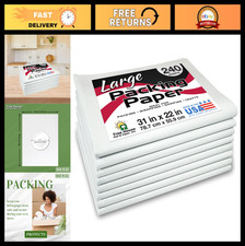 Large Newsprint Packing Paper Sheets - 240 Sheets, 31&rdquo; x 22&rdquo; - Ideal for Moving,