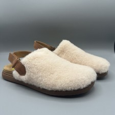 Born Handcrafted Shearling Mules Flats Casual Slingback Shoe Slippers Clog Sz 9
