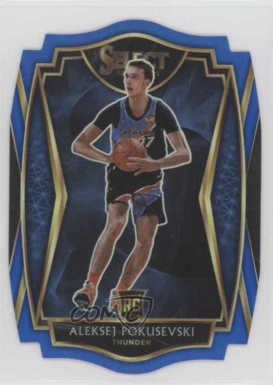 2020 Panini Select Premier Level Blue Prizm Die-Cut /249 Aleksej Pokusevski 1e6a