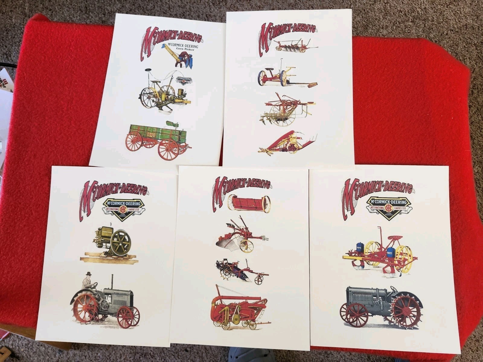 LOT OF 5"  International HARVESTER ADVERTISING McCormick Deering Advertising SET