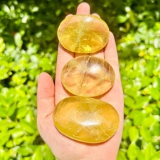 Citrine Palm Stone – Polished Healing Crystal for Energy, Display & Gift (1PC)