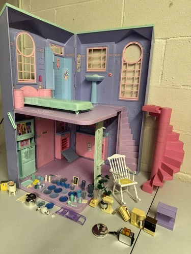 Vintage Barbie Talking Townhouse, with a bunch of accessories 2002 -RARE