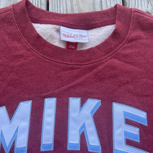 Felpa pullover uomo Mitchell Ness Philadelphia Phillies Schmidt XL NUOVA SENZA ETICHETTE - Foto 7 di 13