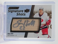 SEAN HILL 2005-06 UD ENGRAINED ICONS SIGNATURE SHOTS AUTO STICK RELIC GOLD Q6786