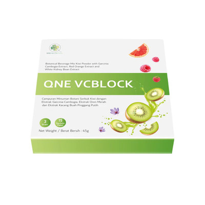 QNE VCBLOCK Botanical Beverage Mix Kiwi Flavoured For Fat Burning & Slimming