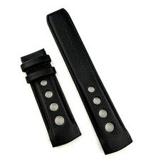 Original Tissot PRS516 22mm T044614A / T044632A Black Leather Watch Band Strap