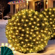 Led Christmas Net Lights for Bushes, 132LED 6FT x 6FT Connectable UL Certified