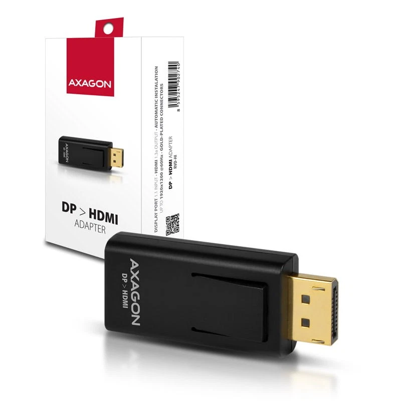 AXAGON RVD-HI DisplayPort HDMI Maschio Femmina Dritto Dritto DP > HDMI adapter - Immagine 4 di 4