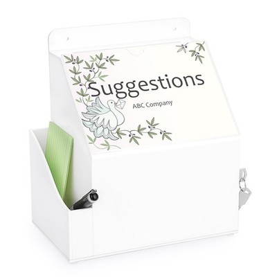 Acrylic Suggestion Box with Lock Wall Mounted Acrylic Donation Box with 5''x7''...