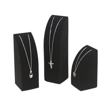 3Pcs/Set Velvet Necklace Holder Stand, Pendant Chain Jewelry Display Rack for...