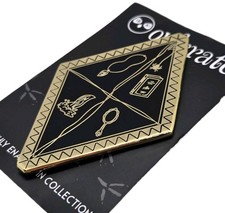 OwlCrate Monthly Enamel Collection Diamond Pin Gold Tone Black Enamel New