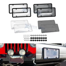 Unbreakable Bubble Design Transparent License Plate Protectors with Screw 12x6"