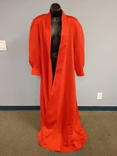 VTG Victor Costa For Saks Fifth Avenue Red Satin Opera Cloak Coat Size Large