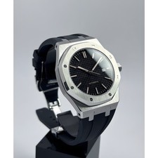 Black Textured OctaLuxe | 41mm | NH35 Automatic | Date | Rubber Strap | Sapphire