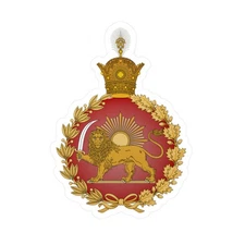 Middle East Persia Lion & Sun Crown Pahlav dynasty reza Shah Prince Sticker 