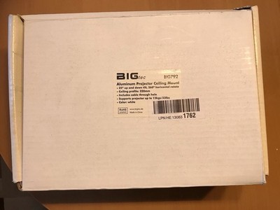 BIGtec universal Beamer Deckenhalterung Projektor weiß Kardangelenk bis 15KG