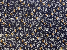 Antique Indigo and Cheddar Fabric ~ New Old Stock ~ BTHY