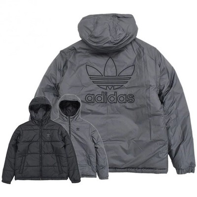 Adidas Originals Reversible Trefoil Puffer Jacket (Size XL) Black