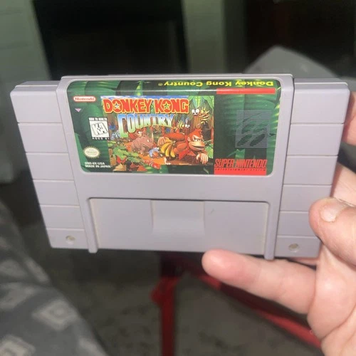 Nintendo Donkey Kong Country Super Nintendo SNES Game Authentic Tested Free Ship