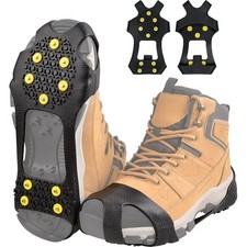 cleats Ice Climbing Crampons Snow Grips Anti Slip Shoe Boot Cleats Spikes 10-12