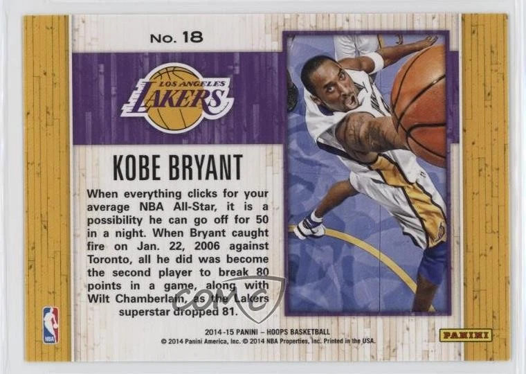 2014-15 NBA Hoops Moments of Greatness Kobe Bryant #18 HOF - Image 2 of 2