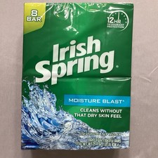 Irish Spring Moisture Blast Soap 8 Bar Pack Sealed Discontinued Old Version