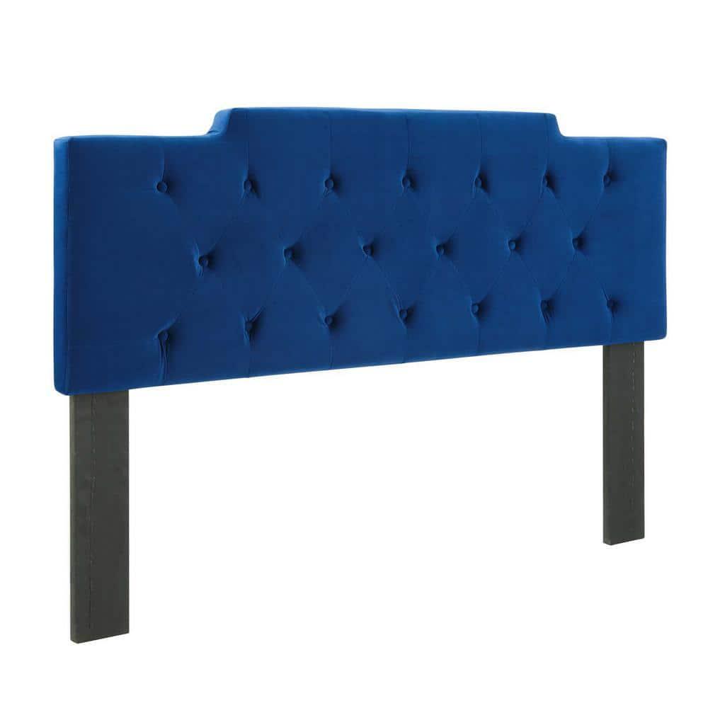 MODWAY Tufted Velvet Headboard for Full Queen Bed Adjustable Height Durable Performance-image