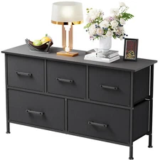 5 Fabric Drawers Dresser for Bedroom,Chest Organizer Units with Steel Frame