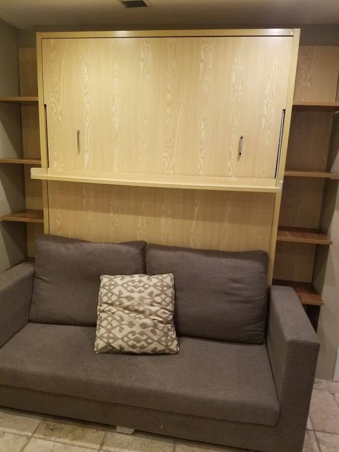 Murphy Queen Size bed wall unit italian design 11 3/4 depth mattress Included - Image 3 of 4