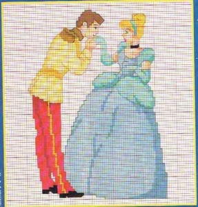 Cinderella Chart Counted Cross Stitch Pattern Needlework Xstitch