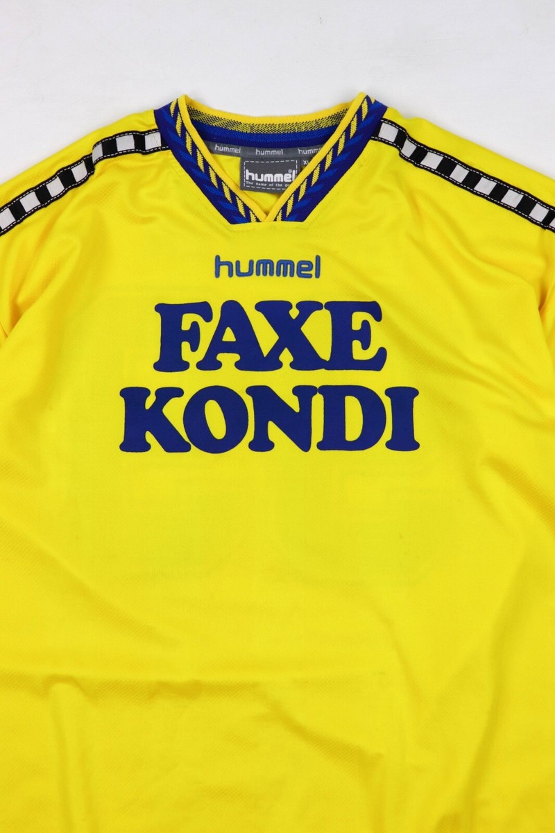 Hummel Vintage 90s FAXE KONDI Wiksten Yellow Football Soccer Hummel Vintage 90s FAXE KONDI Wiksten Yellow Football Soccer