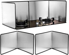 Grease Splatter Guard 2 PCS 2 Sided Splash Guard for Stove Foldable Backsplash