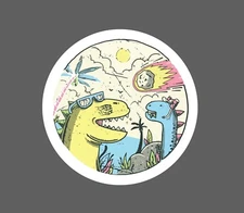 Dinosaur Asteroid Sticker Waterproof