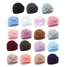 Breathable Baby Bonnet Hat Cotton Newborns Bowknot Bonnet Fetal Caps Comfortable